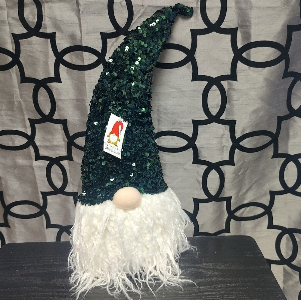 💥 3/$20 Sequin Gnome Decor with Christmas Green Hat